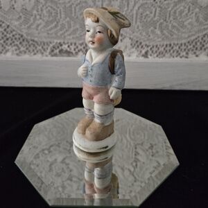 Vintage Japan Occupied Figurine – Boy Traveler with Backpack